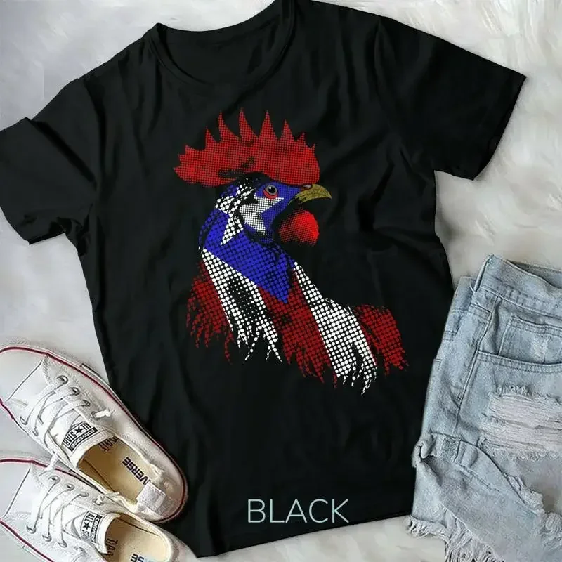 Puerto Rican Rooster Gallo Bandera Puerto Rico Rooster Unisex Form T Shirt