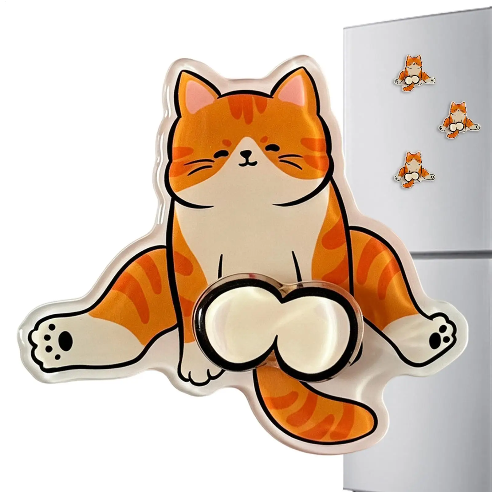 Cute Magnets for Fridge Interactive Funny Cartoon Rotating Refrigerator Decor Cute Fridge Magnets Aesthetic for Home Kitchen