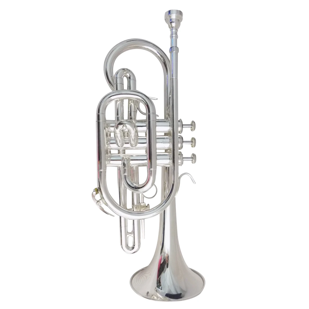 Bb Cornet Trumpet Brass Musical Instruments with Hard Case and Mouthpiece Lacquer Trompeta