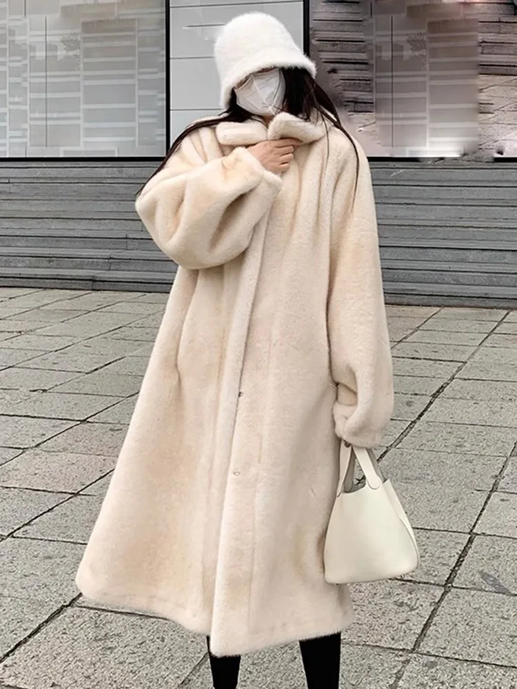 

Women's Clothing Long Lapel Faux Fur Coat Winter NewNO.11