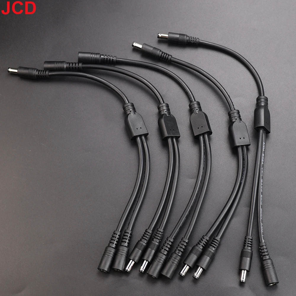 10a 18awg 19v 24v 12v 2 vias dc 1 macho para 2 macho fêmea divisor conector adaptador de fonte de alimentação cabo de extensão 5.5x2.1mm plug m