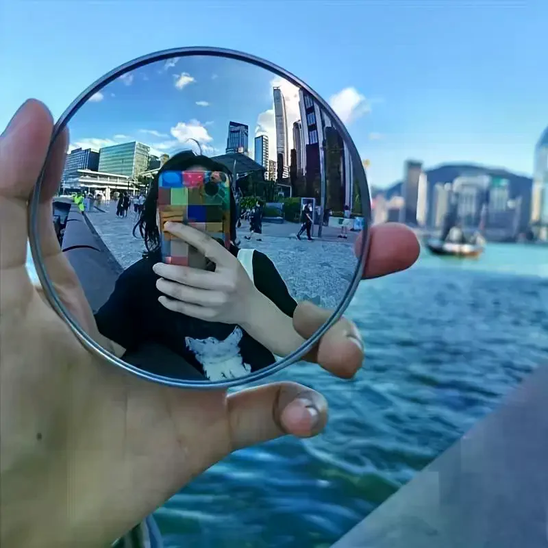 Portable Gifts Convex Travel Mirror Wideangle Reflection Compact Mini Selfie Mirror for Content Creators Travel