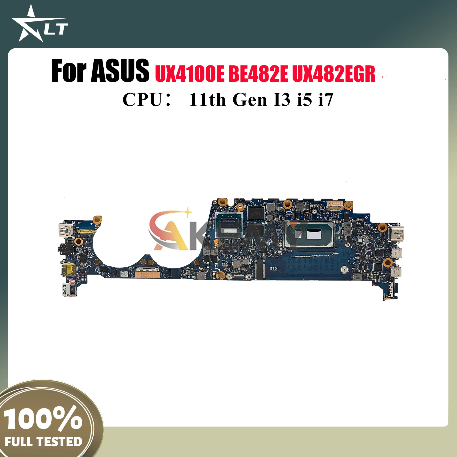 

UX482EGR Laptop Motherboard For ASUS ZenBook UX482EG UX482EGR UX482EAR UX4100E BX482E UX482E BE482E Mainboard 11th Gen I3 i5 i7