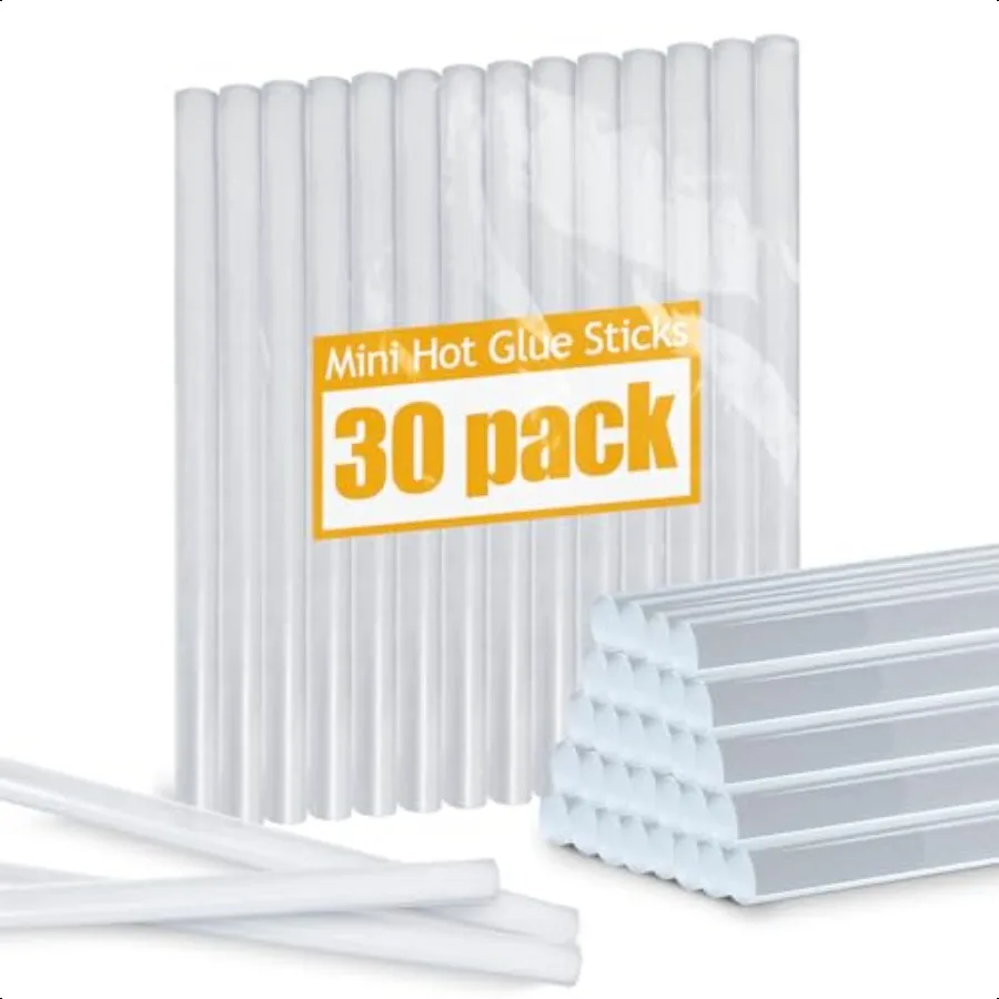 

Krightlink 30 Mini Hot Glue Sticks 4 and 0.27 Hot Melt Glue Sticks Diameter Compatible with Most Mini Glue Guns for DIY Craft P