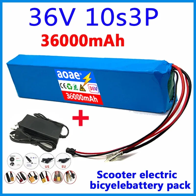 

36v 36000mAh scooter battery 10S3P 18650 Battery Pack 500W 36v Lithium Electric Bike Battery Rechargeable batería 36v patinete