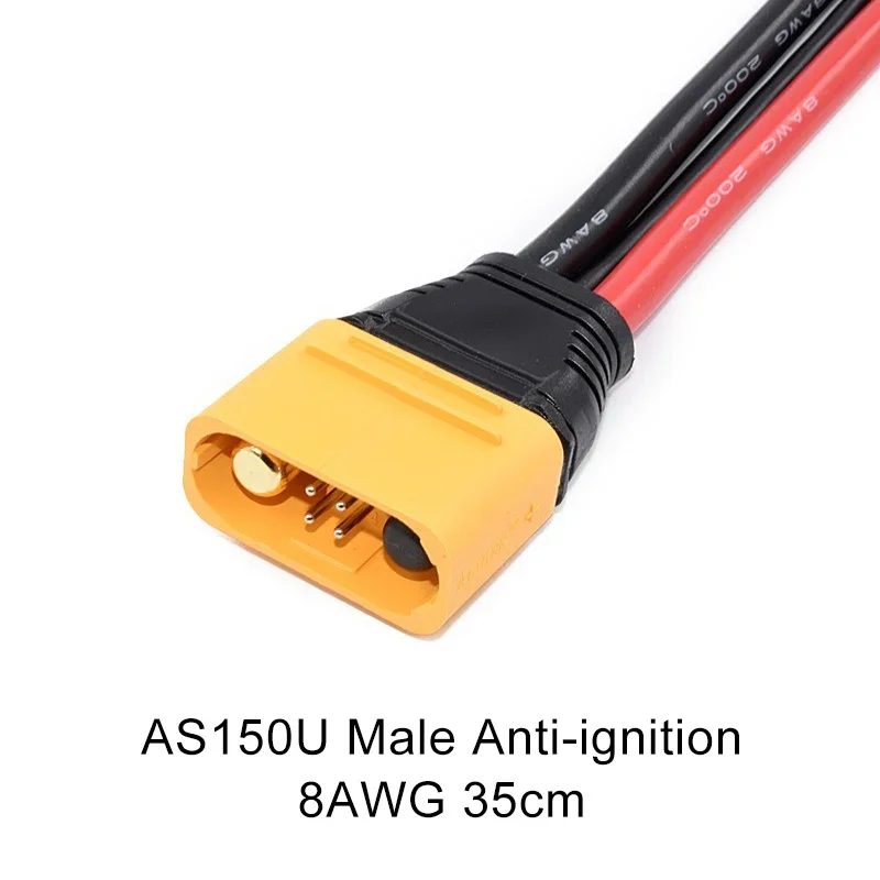 AS150U Model Plug Connector 70A Fireproof  Signal Needle Lithium Battery Male Female Head Waterproof Socket 8AWG with 35cm Line