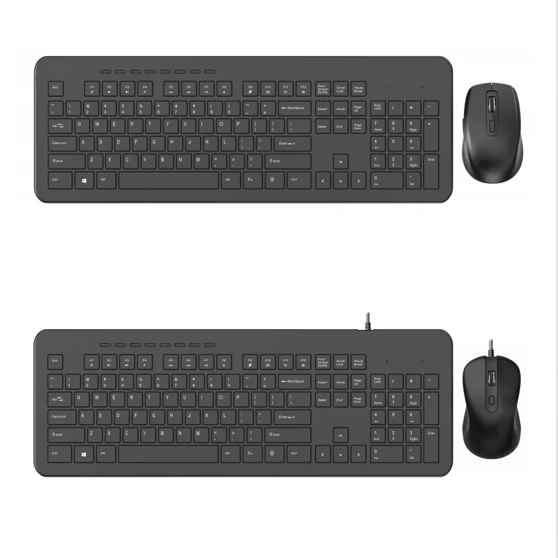 US QWERTY Spanish French Arabic Brazil Russia Multimedia Ergonomic Slim Office Keyboard And Mouse Combo For Laptop Computer PC