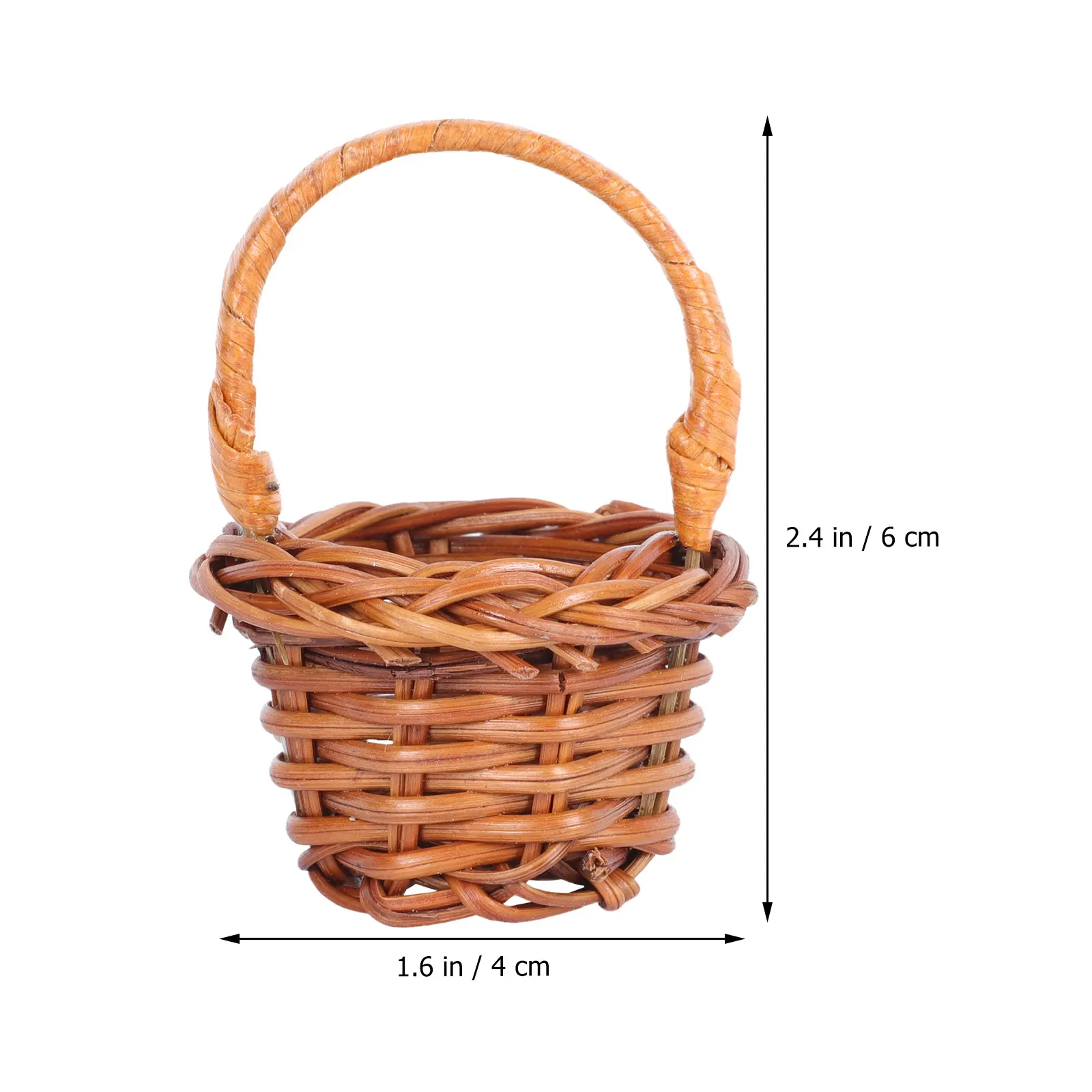 10PCS Mini Picnic Basket Flower Mini Picnic Basket Hamper Handheld Woven Mini Picnic Basket Hamper Household Office Decor