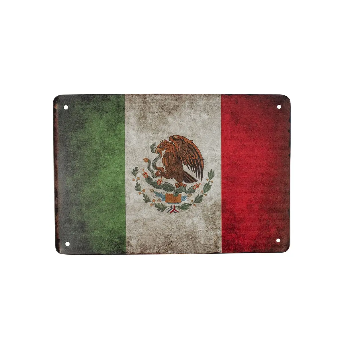 Treasure Gurus 8x12 Mexico Country World Flag Tin Wall Sign Rustic Metal Mexican Man Cave Indoor Outdoor Home Decor