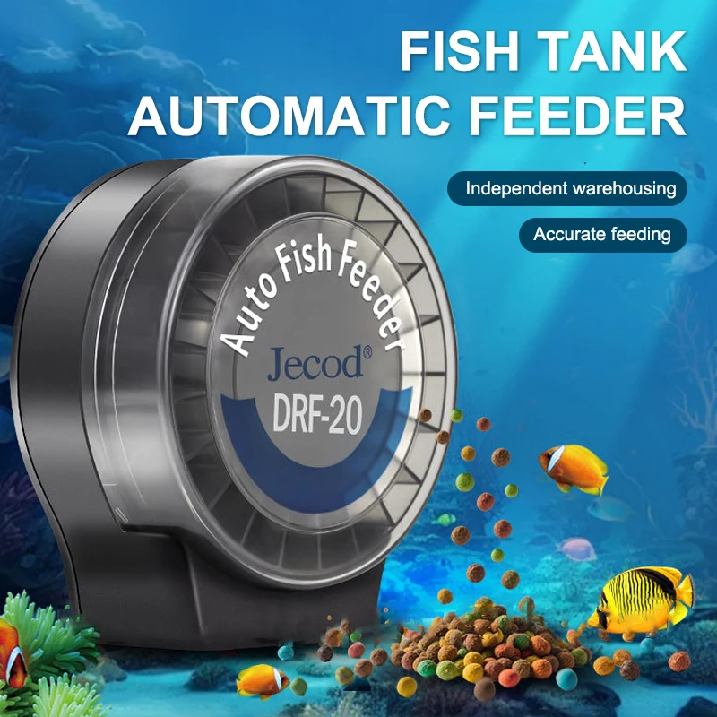 Automatic Fish Tank Feeder Remote Control Timed Quantified Large Capacity Food Dispenser For Aquarium Pet Fish