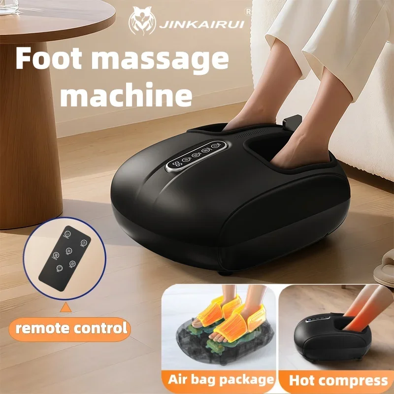 Jinkairui Fully Automatic Foot Massager Full‑Wrap Airbag with Roller Kneading Pressure & Heating for Foot Comfort Ideal Gift