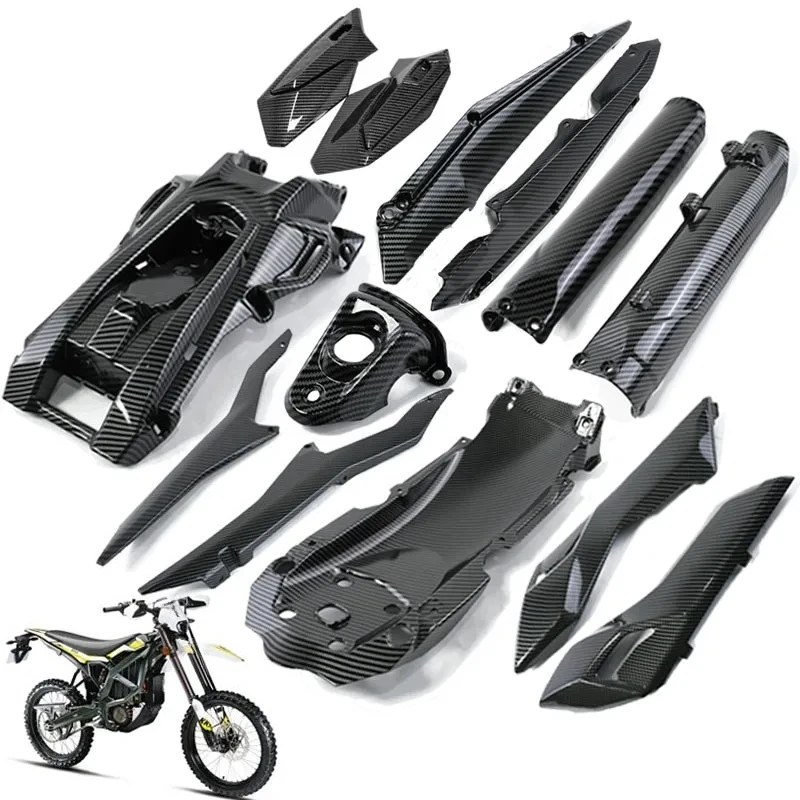 For SURRON Ultra Bee Carbon Fiber Hand Guard Front Shock Absorber USB Decorative Cover Water Transfer Surface E-Bike Motorcycles
