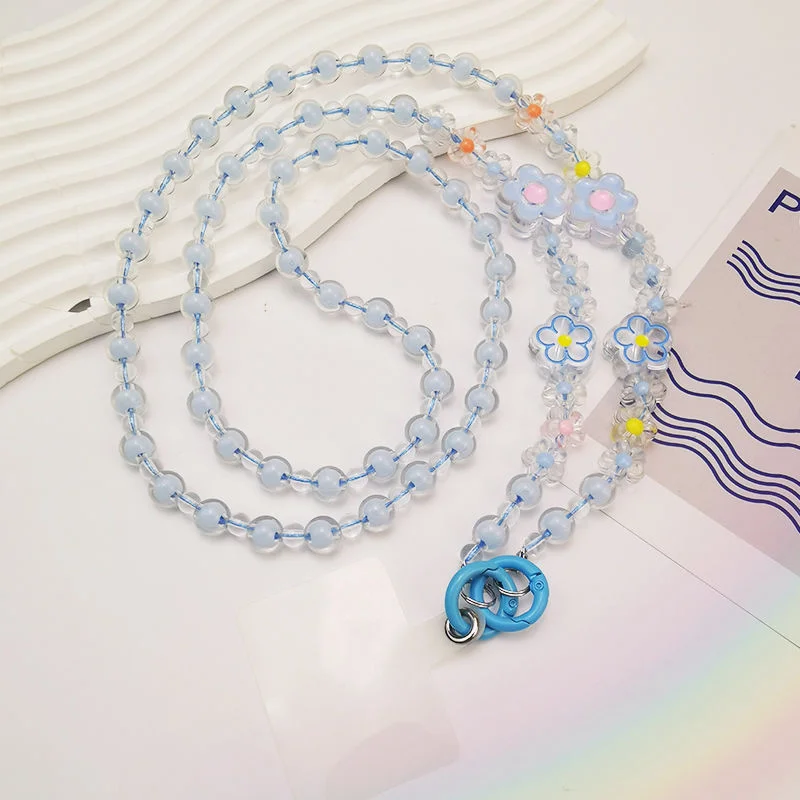 Crossbody Long Crystal Beaded Mobile Phone Hanging Chain Mobile Phone Case Lanyard Travel Climbing Rope Suitable For Iphone