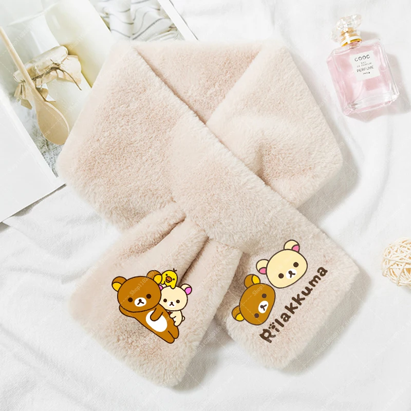 

Rilakkumas Kids Anime Plush Scarf Girl Cartoon Cute Scarfs Children Casual Fashion Neckerchief Winter Warm Accessories Gift 2025