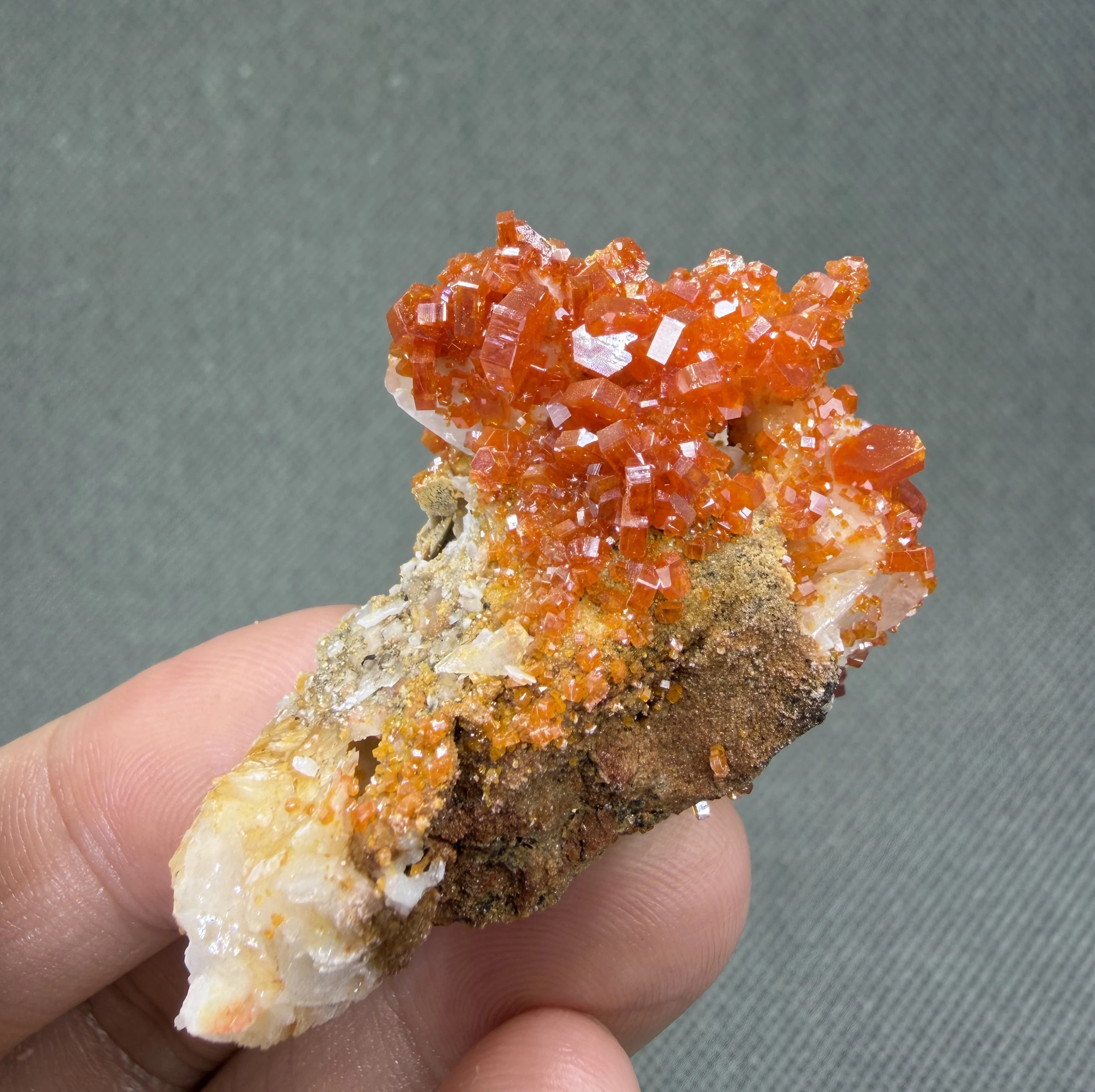 46 g Rare Moroccan Vanadinite on Barite Specimen Geology Mineral Collection Home Decor