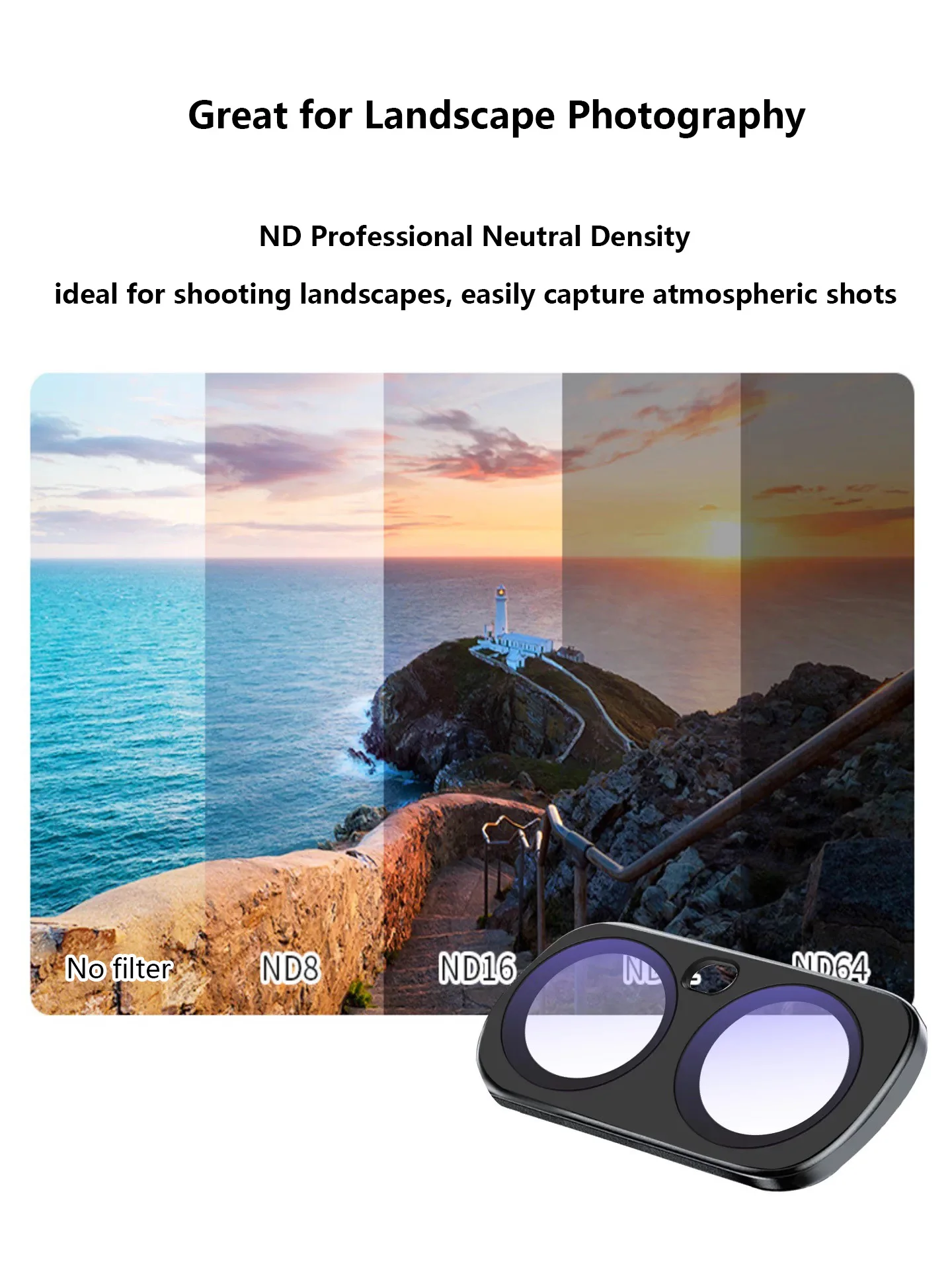 ND8 ND16 UV CPL 1/4 Black Mist Objektivfilter Magnetischer Objektivfilter für Insta360 Luna Ultra Vlog Handheld Gimbal Action-Kamera-Objektiv – Detail 5