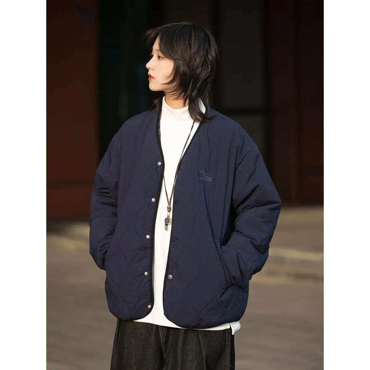 

Warm Cotton Jaet Lightweight Loose Filling Nylon Unlined Hoodl Long Sve Youth ular Winter Outerwear for Cou...