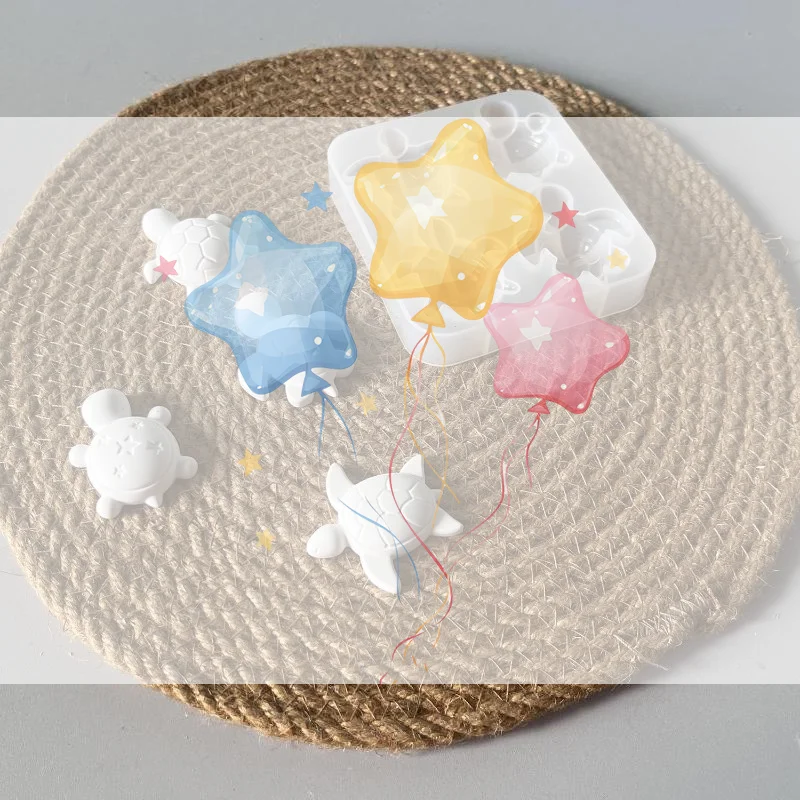 

Four Turtles Plaster Silicone Molds DIY Heart Star Texture Shell Ornaments Epoxy Resin Mould Scented Animal Candle Soap Mold