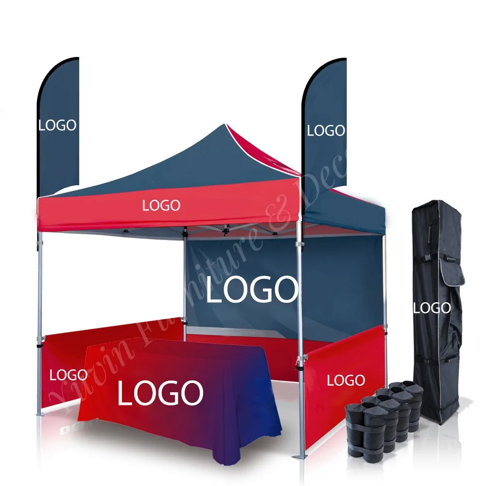 100% Polyester Material Durable Waterproof Custom Printing 10 X 10 Strong Outdoor Trade Show Garden Advertising Tents