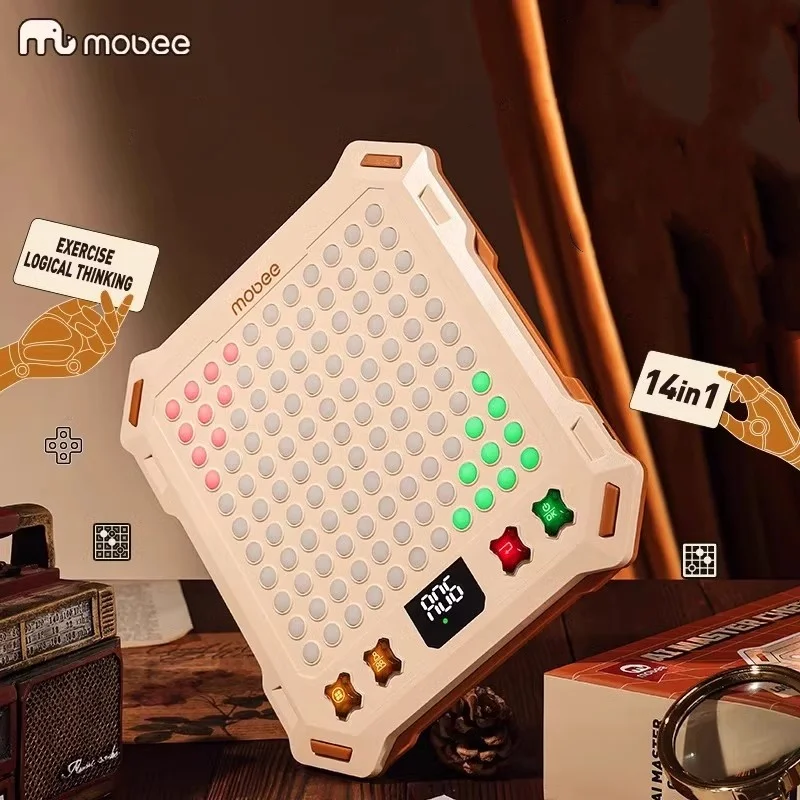 AI Master All‑in‑One Electronic Board, Gomoku Go Match‑3, Great Gift for All Ages