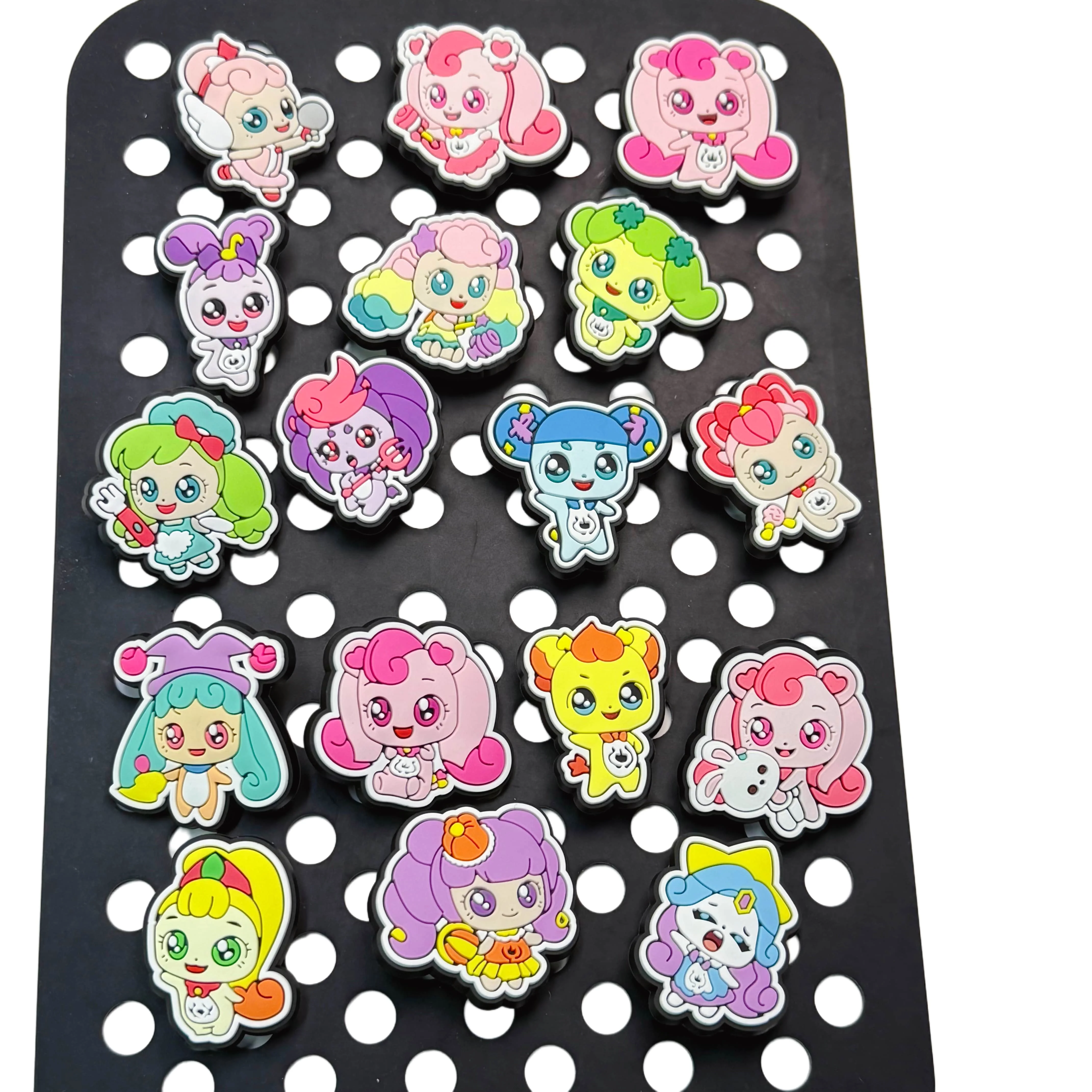 17-100pcs Cute Cartoon Anime Shoe Buckle Accessories PVC DIY Sandal Shoes Charms Clogs Pins Decor Woman Christmas Party Gift - view 2