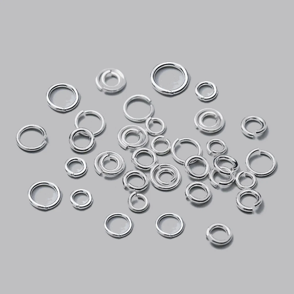 

20pcs 3/4/5/6mm Authentic 925 Sterling Silver Open Jump Rings Split O Ring Loop Connector for DIY Craft Jewelry Making Findings