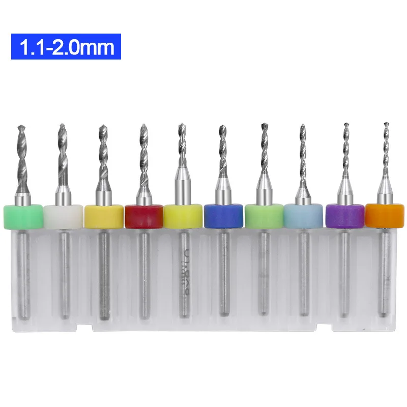 

PCB 10pcs/Set 0.3mm to 1.2mm PCB Mini Drill Bit Tungsten Steel Carbide for Print Circuit Board CNC Drill Bits Machine