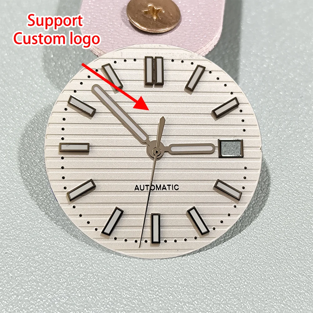 

Custom Logo Dial Fit NH35 Movement 29.7mm Watch Dials 3 O'clock High Quality Watches Dials Hands Accessories Repair Tool