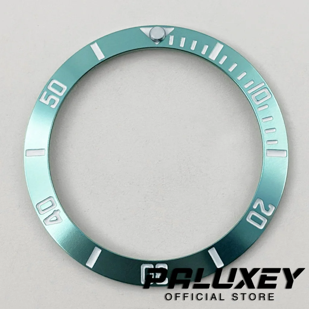 38 มม.อลูมิเนียมแหวนดําน้ําสีแดงสีม่วงเงินสีส้มสีฟ้าสีเขียวสีดํานาฬิกา BEZEL แทรกสําหรับนาฬิกาผู้ชายกรณีเปลี่ยนอุปกรณ์เสริม