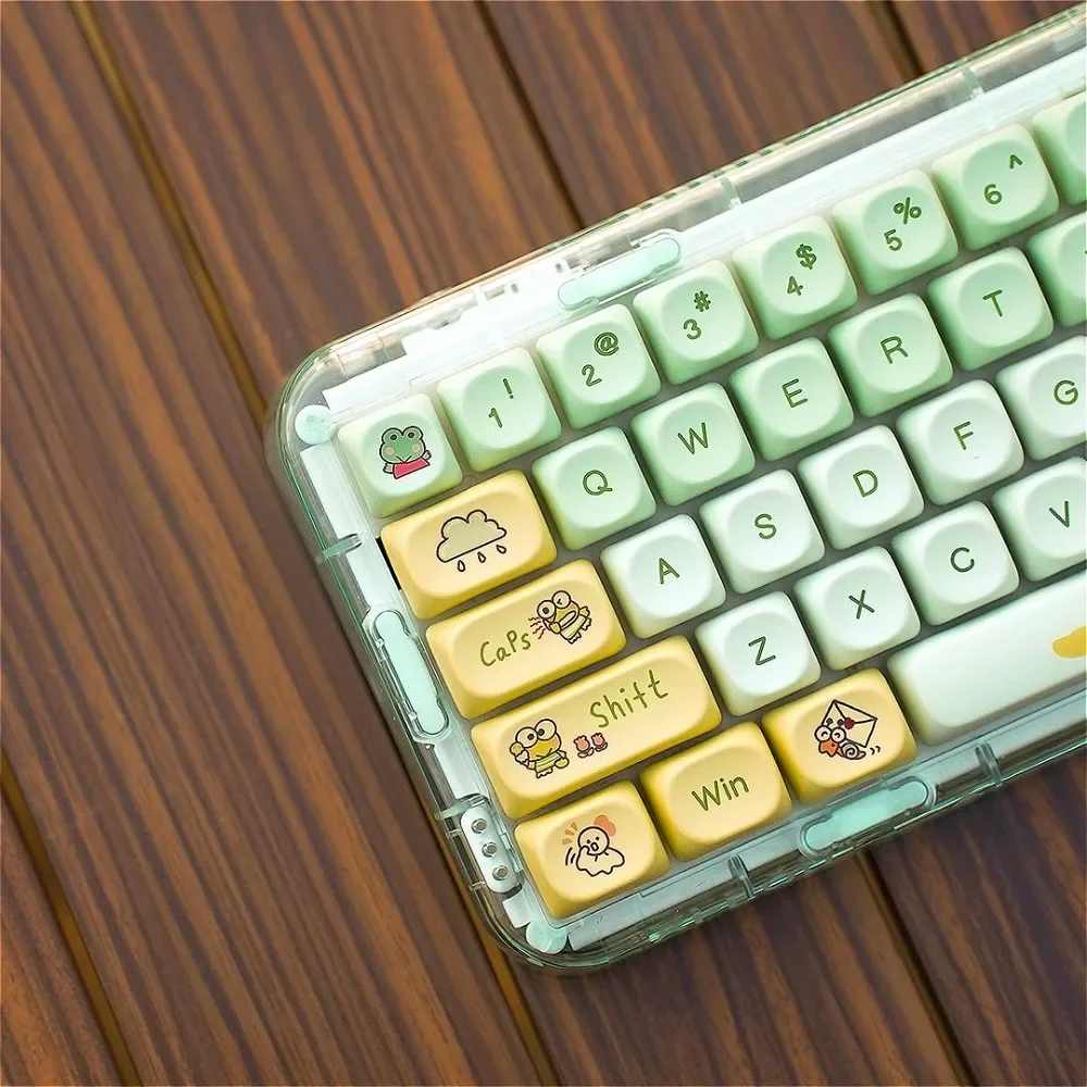 

Bigeye Frog Crobie Keycap Set MOA Height Keycap 137 Keys for 68/75/84/87/98/Cherry MX Switch Mechanical Keyboard