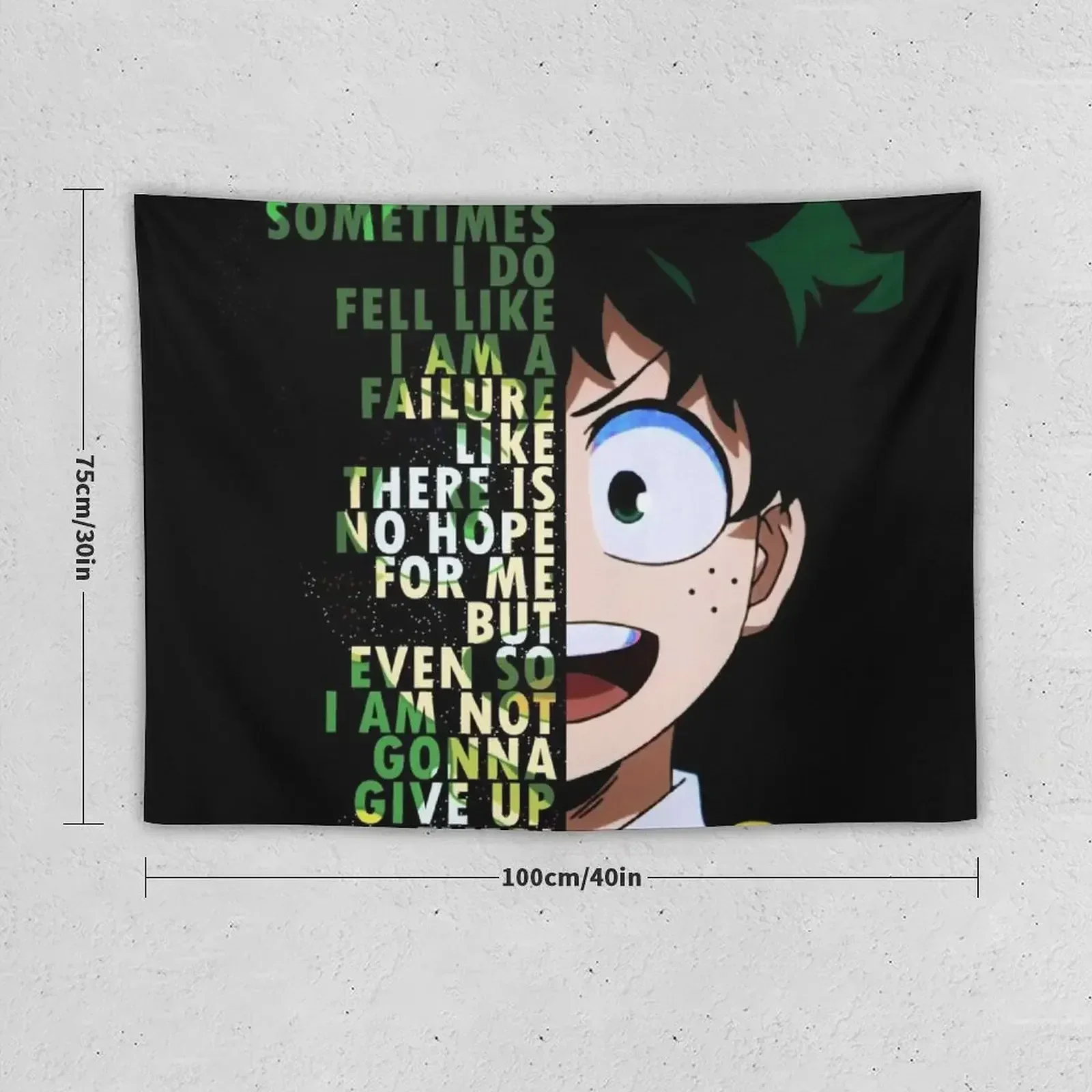 Sometime I Do Fell Like I Am A Failure Deku Tapestry Art Mural Decorative Wall Murals Wall Decor Hanging Tapestry