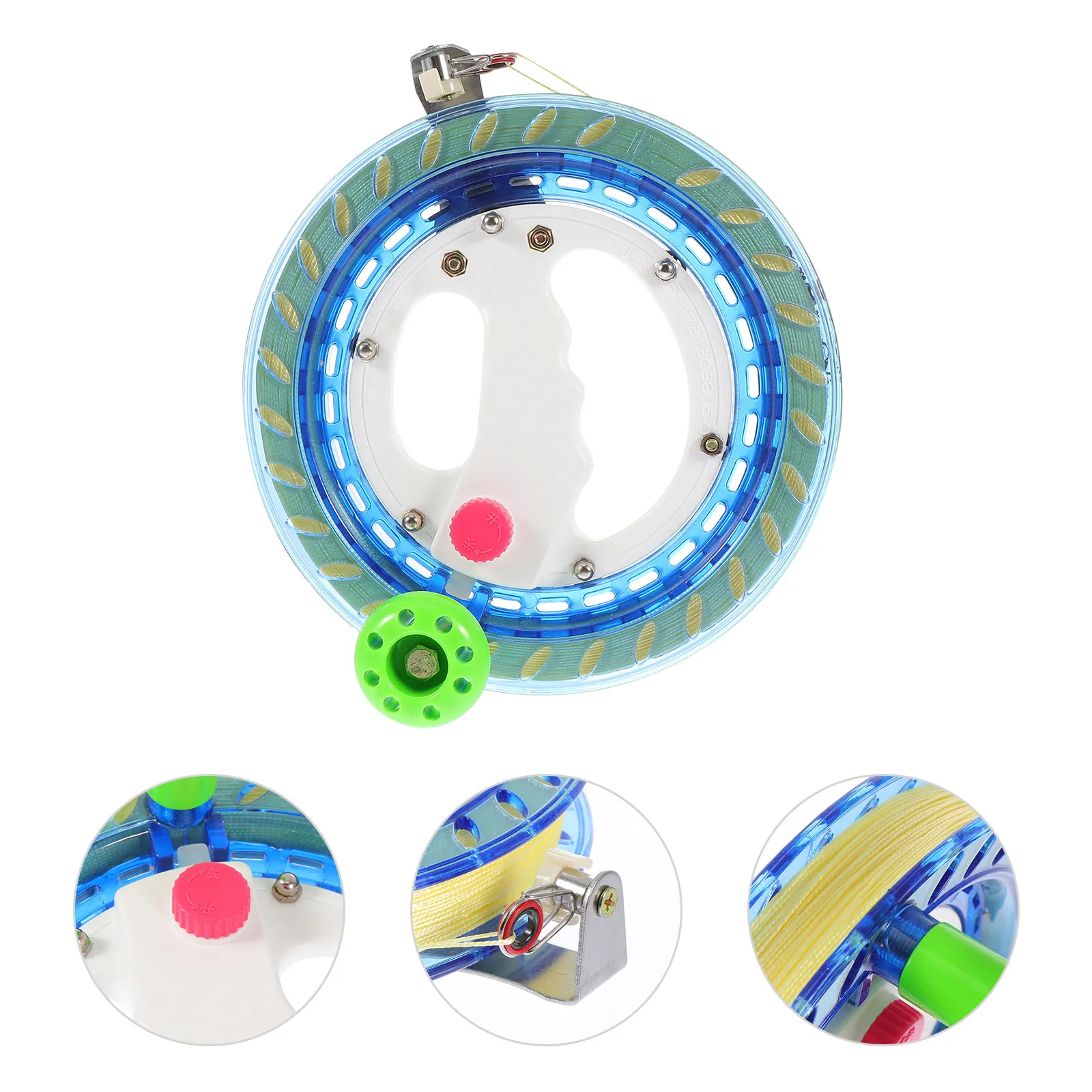 

1Set Kite Line Hand Wheel Rotating Reel Winder with String for Happy Kite Flying Lightweight Carry Design