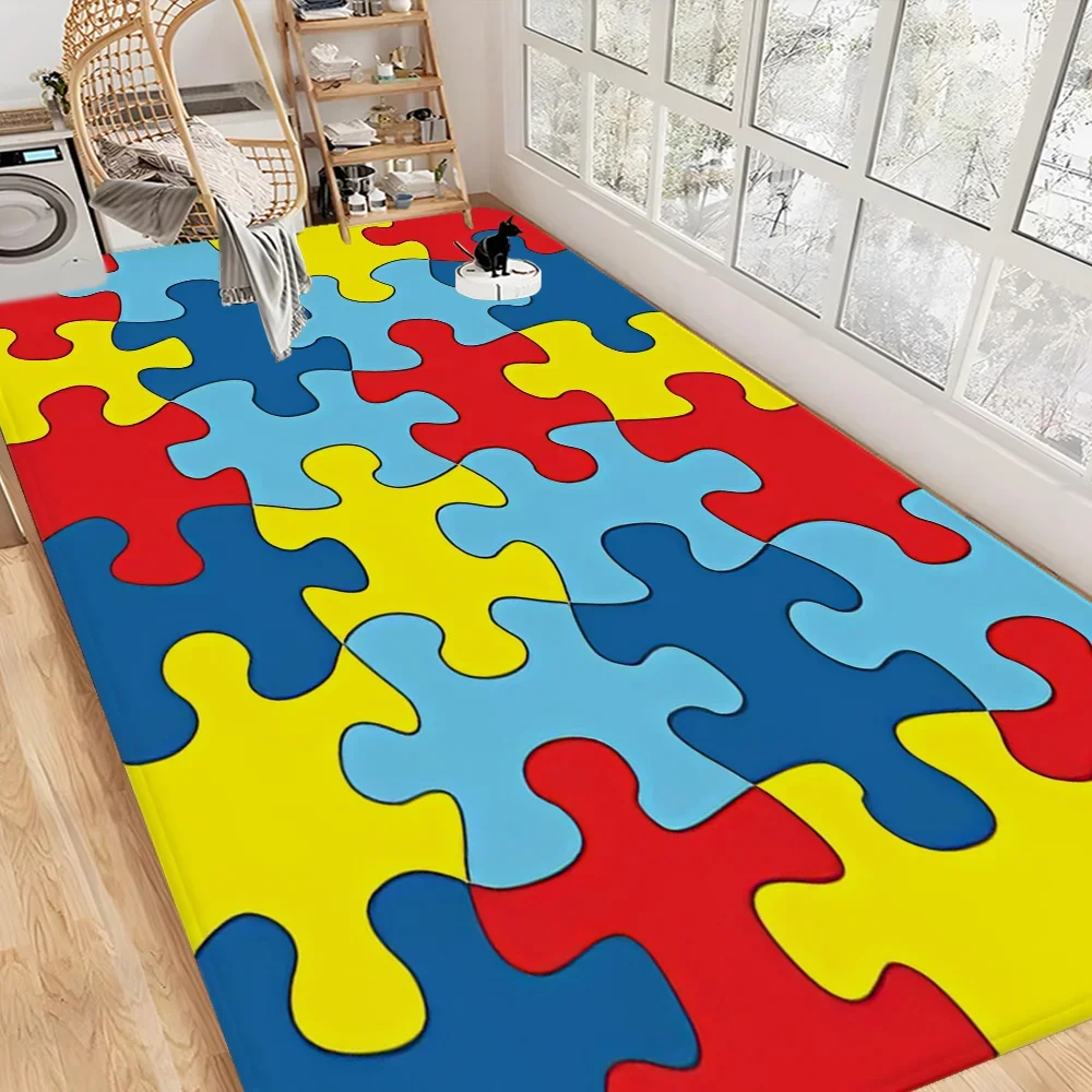 Puzzle Room Mats Nordic Style Home Doormat Bathroom-Toilet Mats Bedroom Hotel Decor Mat