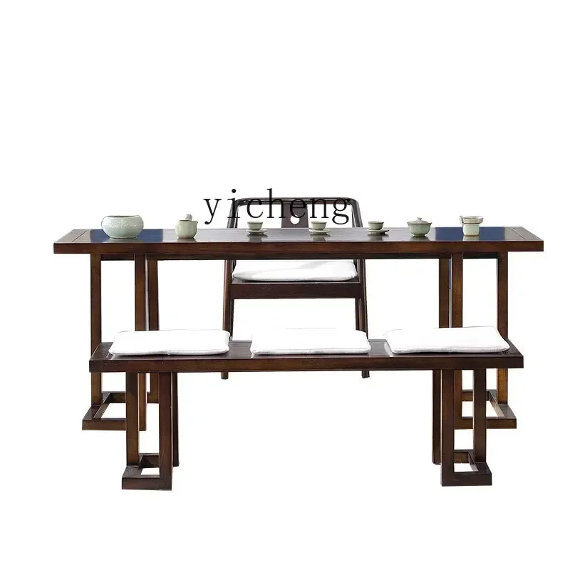 

YY Solid Wood Table-Chair Set Zen Kung Fu Tea Table Tea Table Tea House Tea Making Desks and Chairs