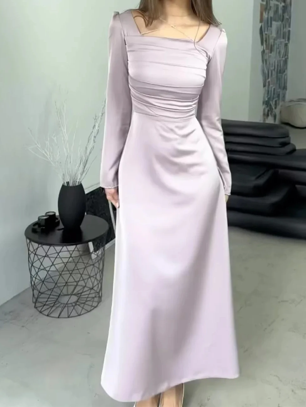 Eid Muslim Party Dress Satin Abaya for Women Slim Fit Lace-up Jalabiya Ramadan Long Dresses Woman Diamond Caftan Vestidos Largos