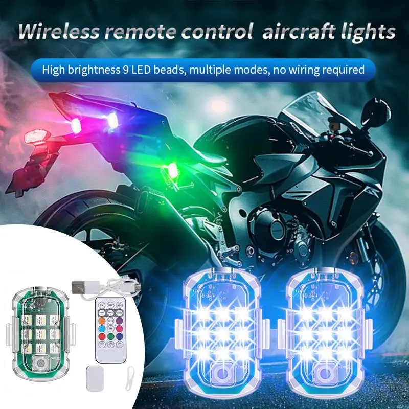 

Wireless LED Drone Strobe Light for Motorcycle Car Bike Remote Control Anti-collision Warning Light Signal Light With Remote