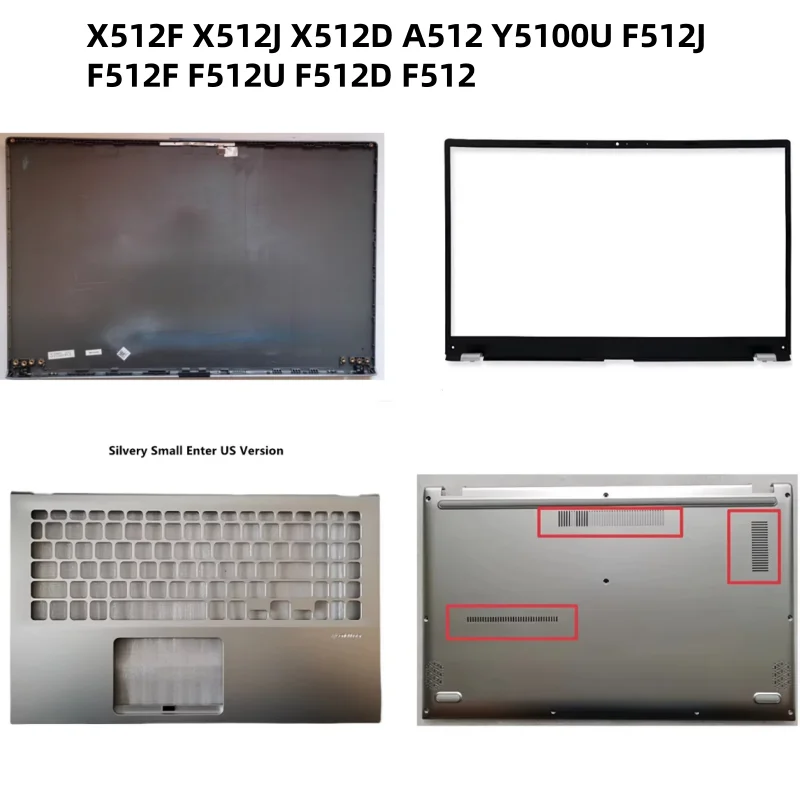 New Laptop LCD Back Top Bezel Front Frame Bottom Cover Case For X512F X512J X512D A512 Y5100U F512J F512F F512U F512D F512