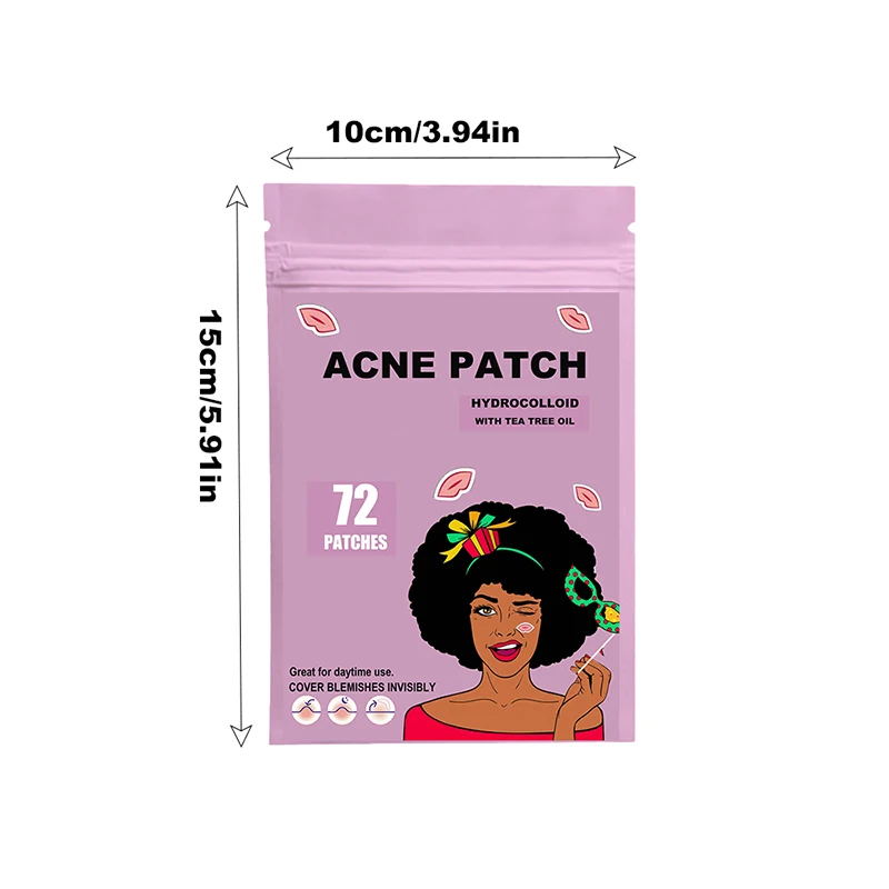 Pimple Patch Acne Remoção Skin Care Adesivos, Pimple Adesivos, Corretivo, Face Spot Beauty Makeup Tool, Colorido, Invisível, 72 Pcs por Conjunto