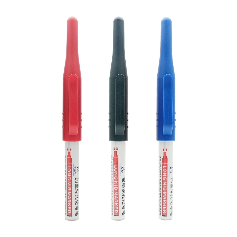 Multi-Purpose Deep Hole MARKER ปากกา 30 มม.กันน้ำ MARKER สีแดงสีดำสีฟ้า Drop Shipping