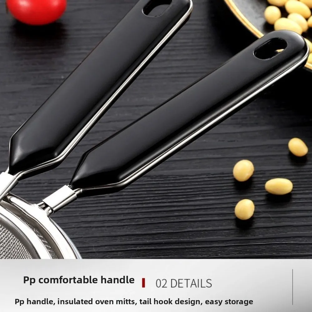 Stainless Steel Food Strainer Colander 12 14 16 20 22cm Easy to Clean Fine Mesh Strainer Small Rust-Proof Cocktail Sieve