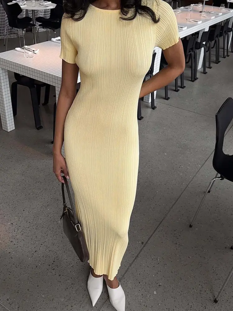 Ele Slim Fit Gestrickte Dr Vielseitige Damen Faion Mid Waist H Version Polyesterfaser ort Sve rund Ne Ci Com...