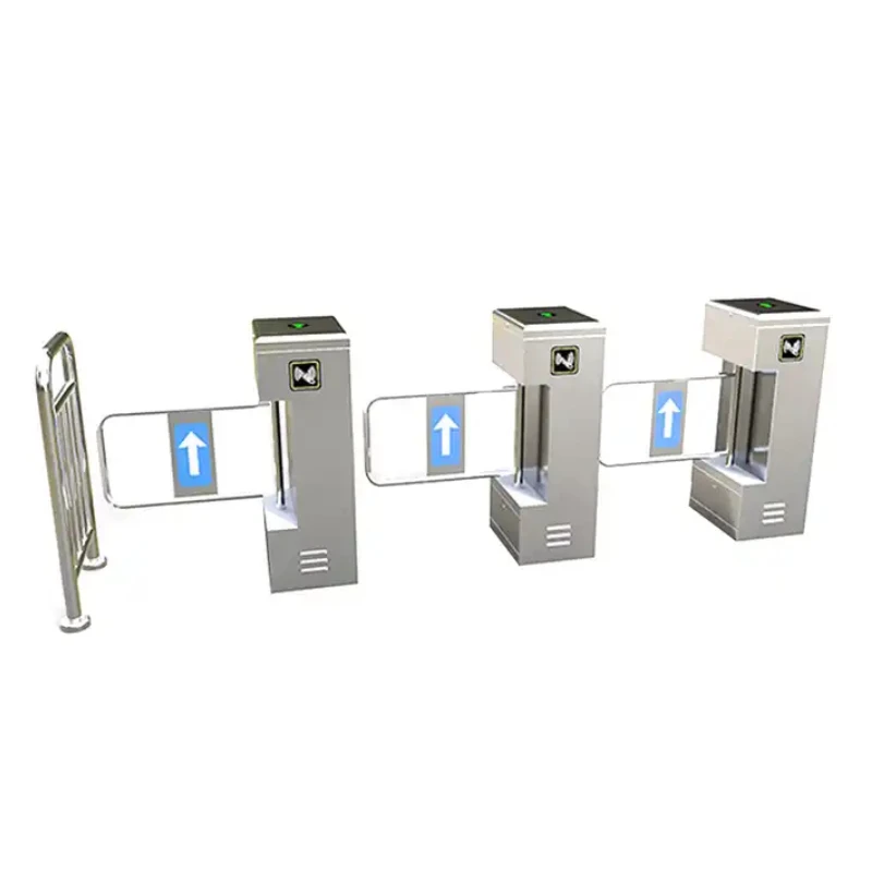 Automatic Swipe Card Access Control for Door Entry Pass System Swing Barrier Gate with  qr Code Reader Speed Gate Access Control