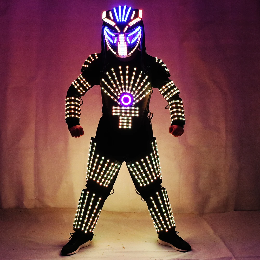 Led Predator Costume Rave Outfit Luminous Suits Clothing Hora Loca Party Abiti Led Robot Costumes