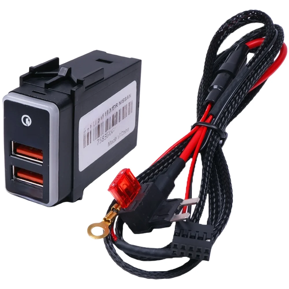 Car for Power Supply with Quick Charge 3.0 Technology and for usb-c PD Interface for Efficient Device Charging in Motion