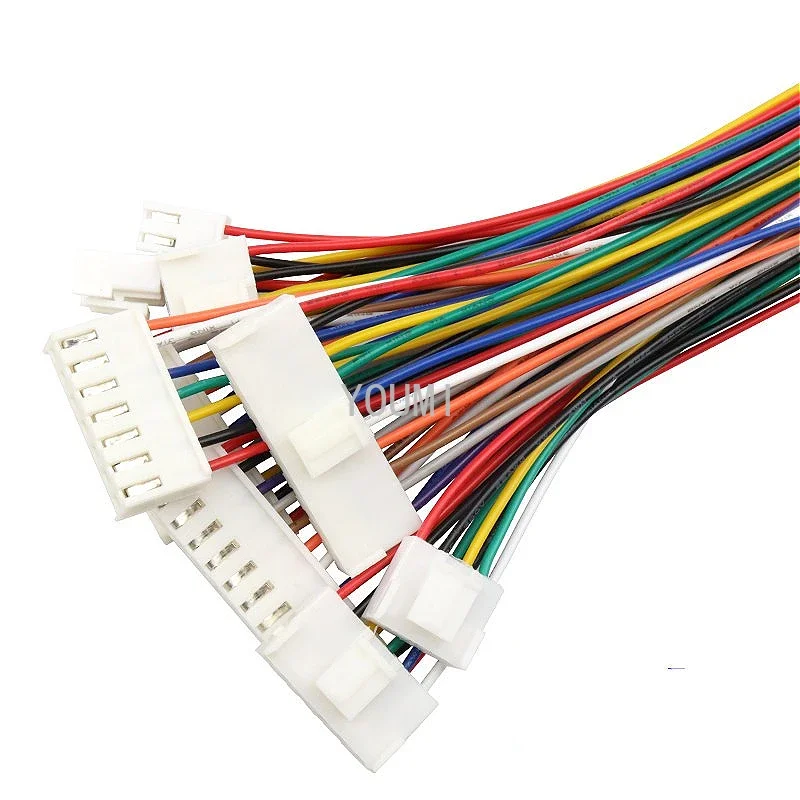 5PCS VH 3.96mm Female Housing Plug Connector Wire Cable 2 3 4 5 6 7 8 9 10Pin 22AWG Wire 20cm Length