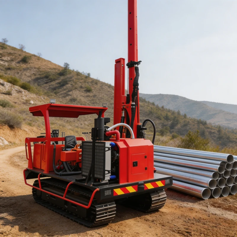 Hydraulic Crawler Solar Pile Driver For Photovoltaic Farm Construction Drilling Ramming Machine Ground Foundation Rig