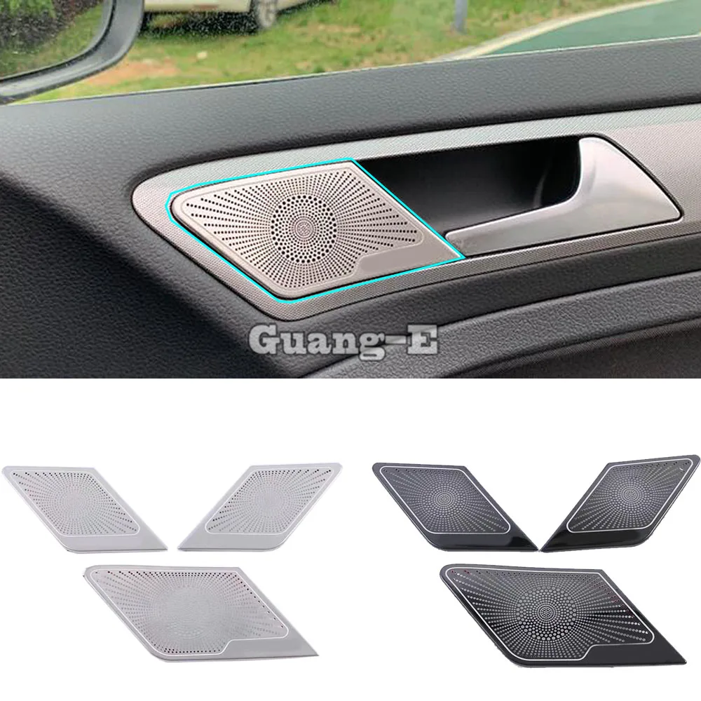 

Car Interior Door Handle Audio Speaker Covers for VW Volkswagen Golf7 Golf 7 2014 2015 2016 2017 2018 2019 Stickers Accessories