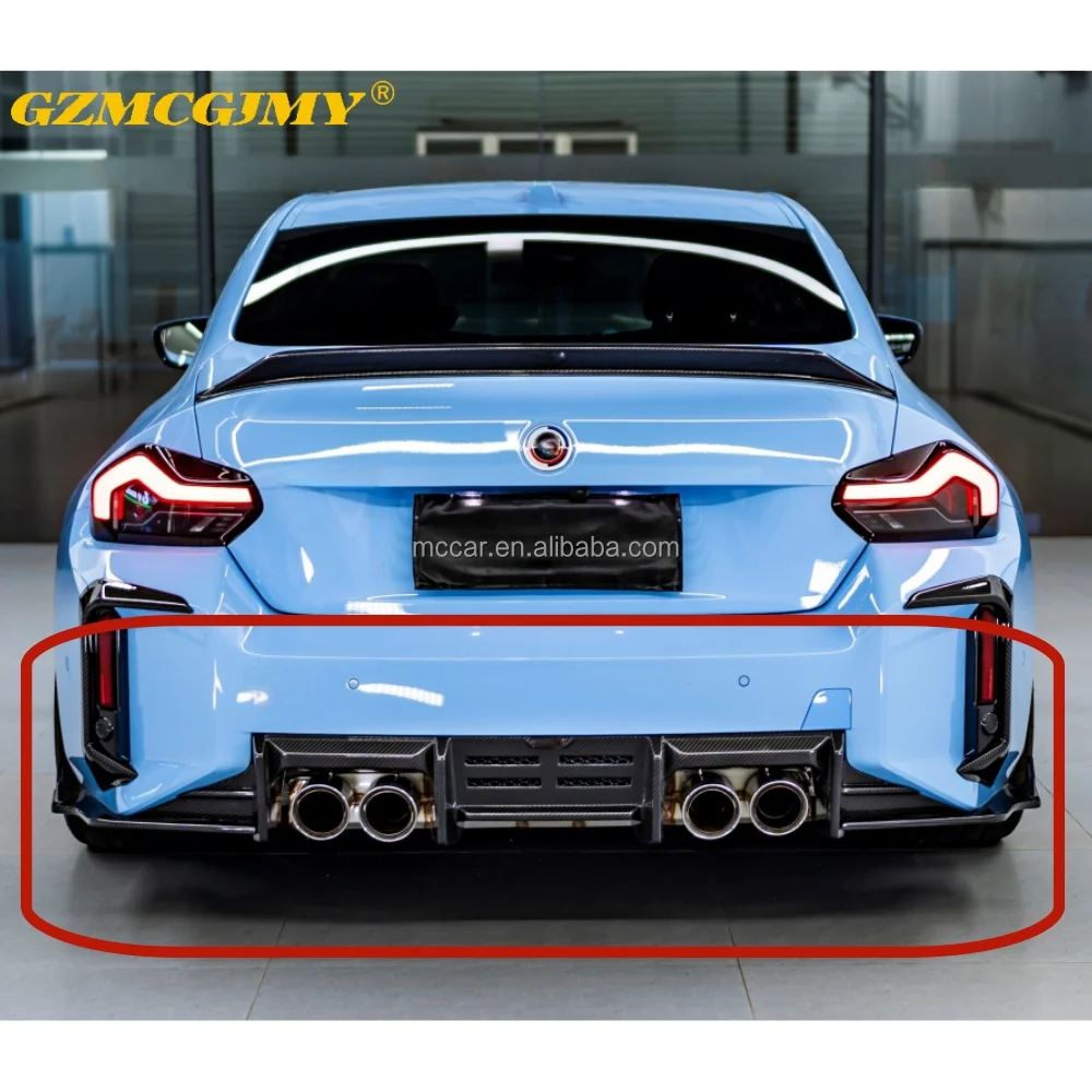 المواد العلوية Prepreg ألياف الكربون الجافة M2 G87 SQ نمط مصد السيارة M2 G87 الناشر الخلفي لسيارات BMW M2 G87 المصدات الخلفية