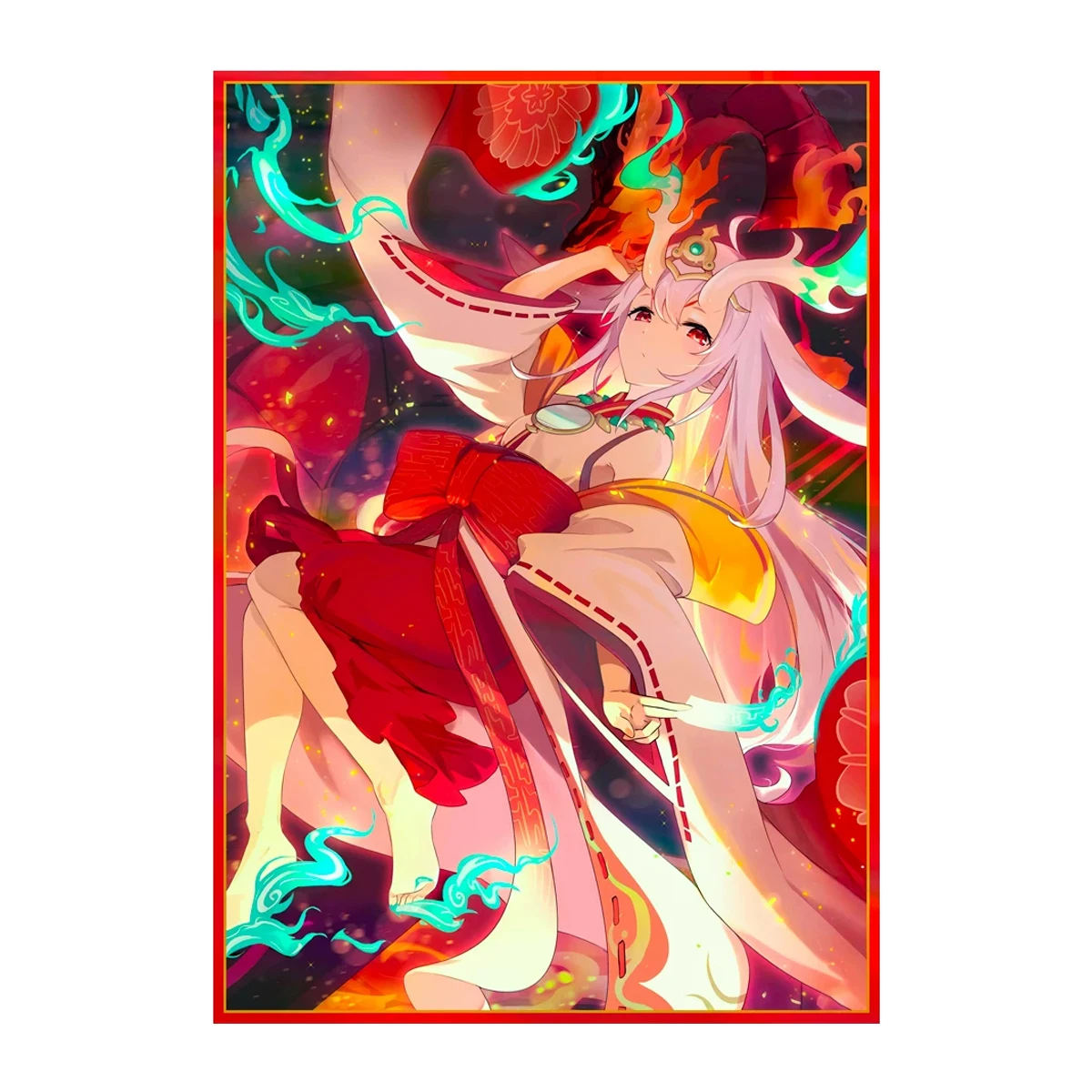 60Pcs/set 63X90Mm Diy Self Made Yu-Gi-Oh! Kurikara Divincarnate Card Sleeves Kurikara Divincarnate Card Protective Cover Gift
