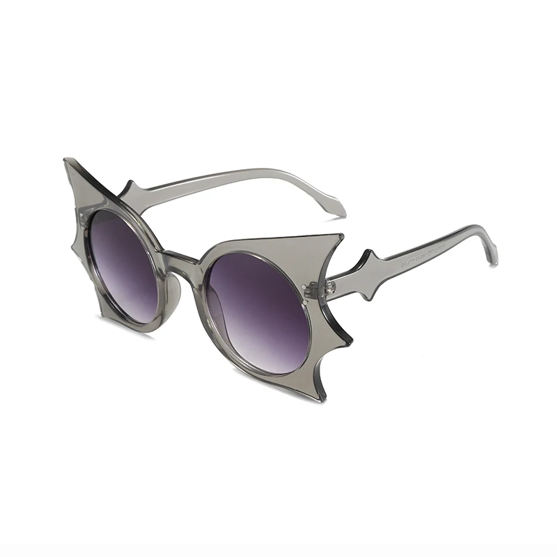 الخفافيش إطار نظارات شمسية مستديرة النساء الرجال موضة النظارات الشمسية الفاخرة ريفيلري حفلة الهالوين ظلال سيدة رجل نظارات واقية UV400 #4
